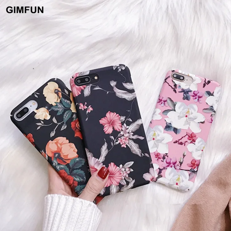 Роскошный чехол GIMFUN в стиле ретро с цветочным рисунком для Iphone 11 Pro Max жесткий