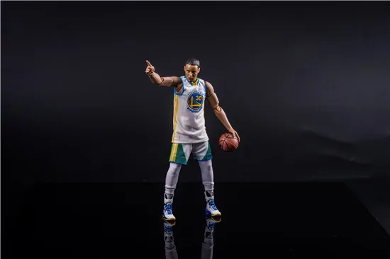 

NBA Basketball Athletes Stephen Curry 1/9 White Jersey Number 30 Mobile Boxed Garage Kit