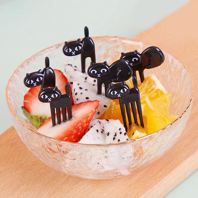 Fourchette à fruits et cuillère pour enfant, Mini Snack gâteau Dessert  nourriture cure-dents café cuillère décor de fête 3/6 pièces