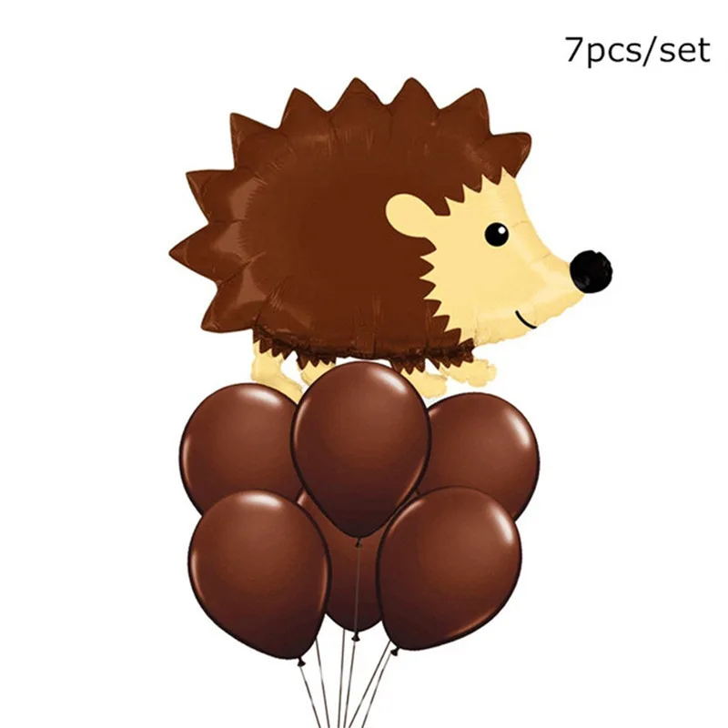 Set 4 1 шт. большой джунгли Ежик лиса енот воздушные шары мультфильм воздушный шар из фольги в виде животного день рождения для вечеринки в стиле сафари Декор детские игрушки - Цвет: Set 4