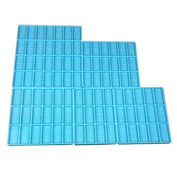 

5Pcs/Set Crystal Epoxy DIY Craft Resin Game Mold Dominoes Casting Silicone Mould R2LE