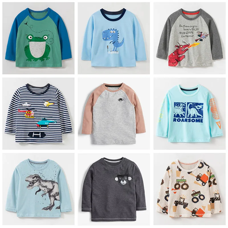 New 2022 Quality 100 Combed Cotton T Shirt Baby Boy Clothes Brand Long