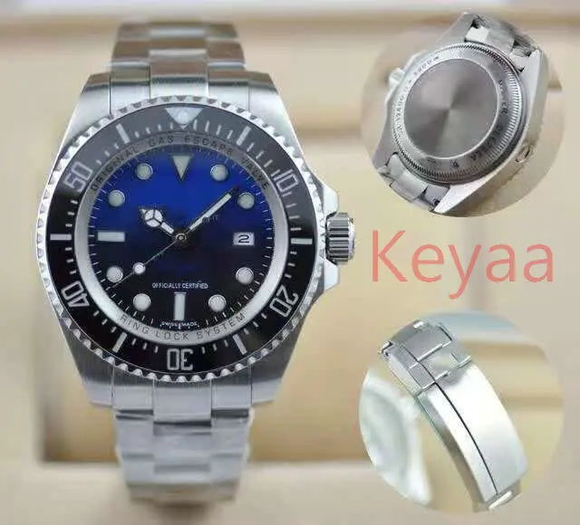 Элитный бренд AAA SEA-DWELLER часы 44 мм автоматические мужские механизм Керамика ободок