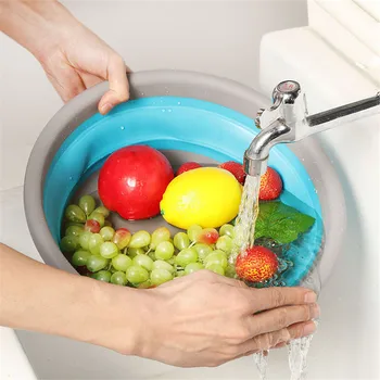 

Folding Wash basin Portable Travel Washbasin Plastic Thickening Telescopic Outdoor Folding Fruit Washing Basin Car Wash Basins