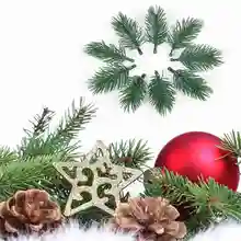 10 шт/20 шт Искусственные искусственные растения сосновая игла для украшения рождественской елки аксессуары для свадебной вечеринки DIY букет Подарочная коробка Декор