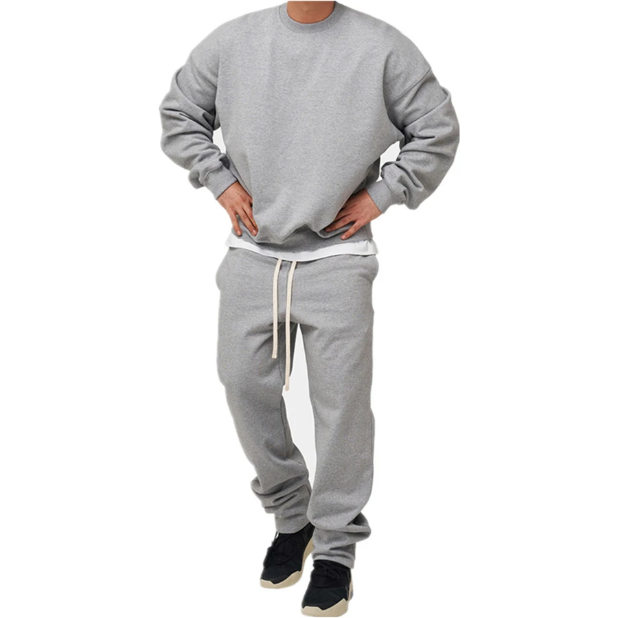 2021 New Fashion Cotton Track Sportswear Suit Mens Tracksuit Autumn And Winter Trousers Hoodie Pullover Two Jogging Suits 3XL women loose fashion harajuku street denim pants 2021 high waist love print straight blue jeans retro mopping trousers split ends