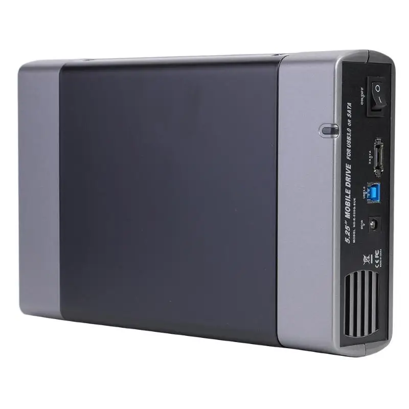  Carcasa de disco duro de 525 pulgadas USB3.0 a 35 pulgadas USB tipo B USB-B SATA Adaptador 8T aleac