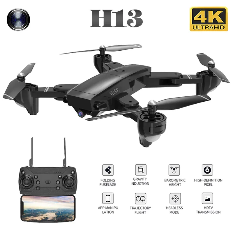 Квадрокоптер H13 RC с камерой 4K HD 360 ГГц Wi-Fi FPV | Игрушки и хобби