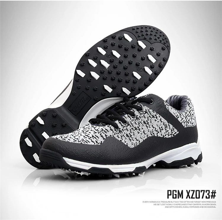 PGM Мужская обувь для гольфа лёгкие дышащие спортивные туфли уличные противоскользящие шипы тренировочные кроссовки Размер Eu 39-45