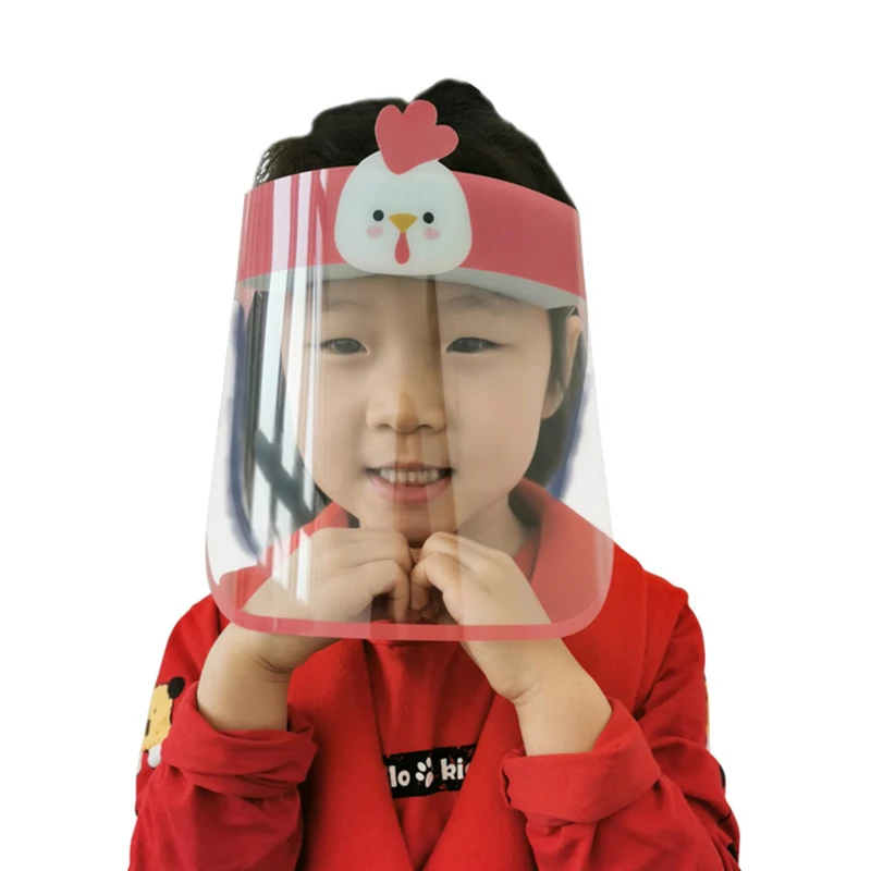 

2pcs Transparent anti Virus Children Kids Full Face Protective Isolation Shield Eye Protection Cartoon Safety Masks