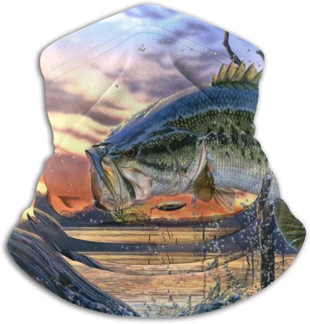 Зимняя флисовая Шейная гетра для прыжков окуня и рыбы теплая маска лица улицы |