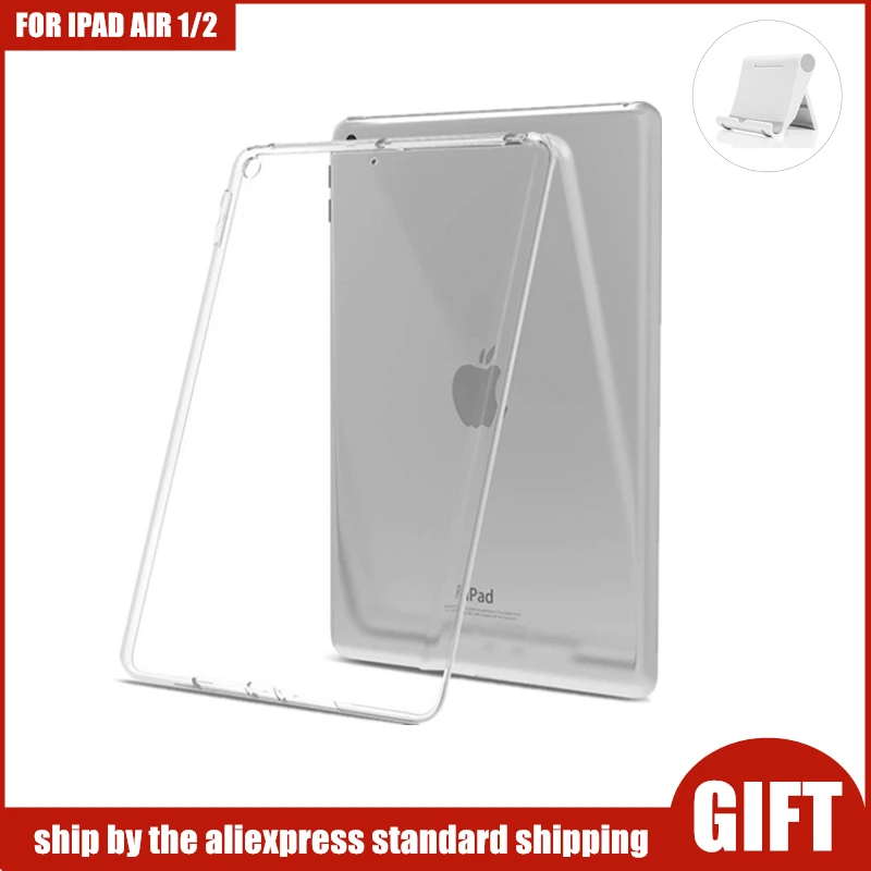 SCHANGE Мягкий ТПУ чехол для iPad Air 1 2 9 7 дюйма прозрачный защитный Air2|Чехлы планшетов и