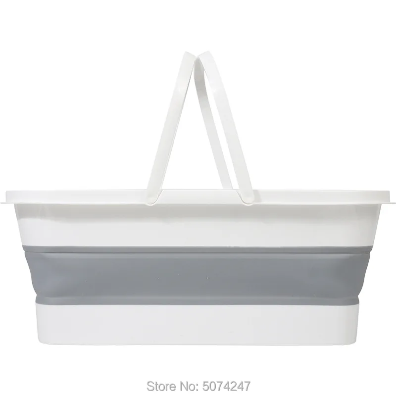 

Rectangular Foldable Mop Bucket Collapsible Household Portable Bucket with Handle Plastic Big Capicity Water Bucket