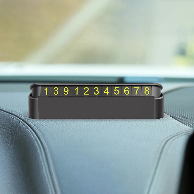 

Universal Car Luminous Temporary Parking Card Night Phone Number Card Hidden Auto Mobile Temporary Interior Stop Sign sticker