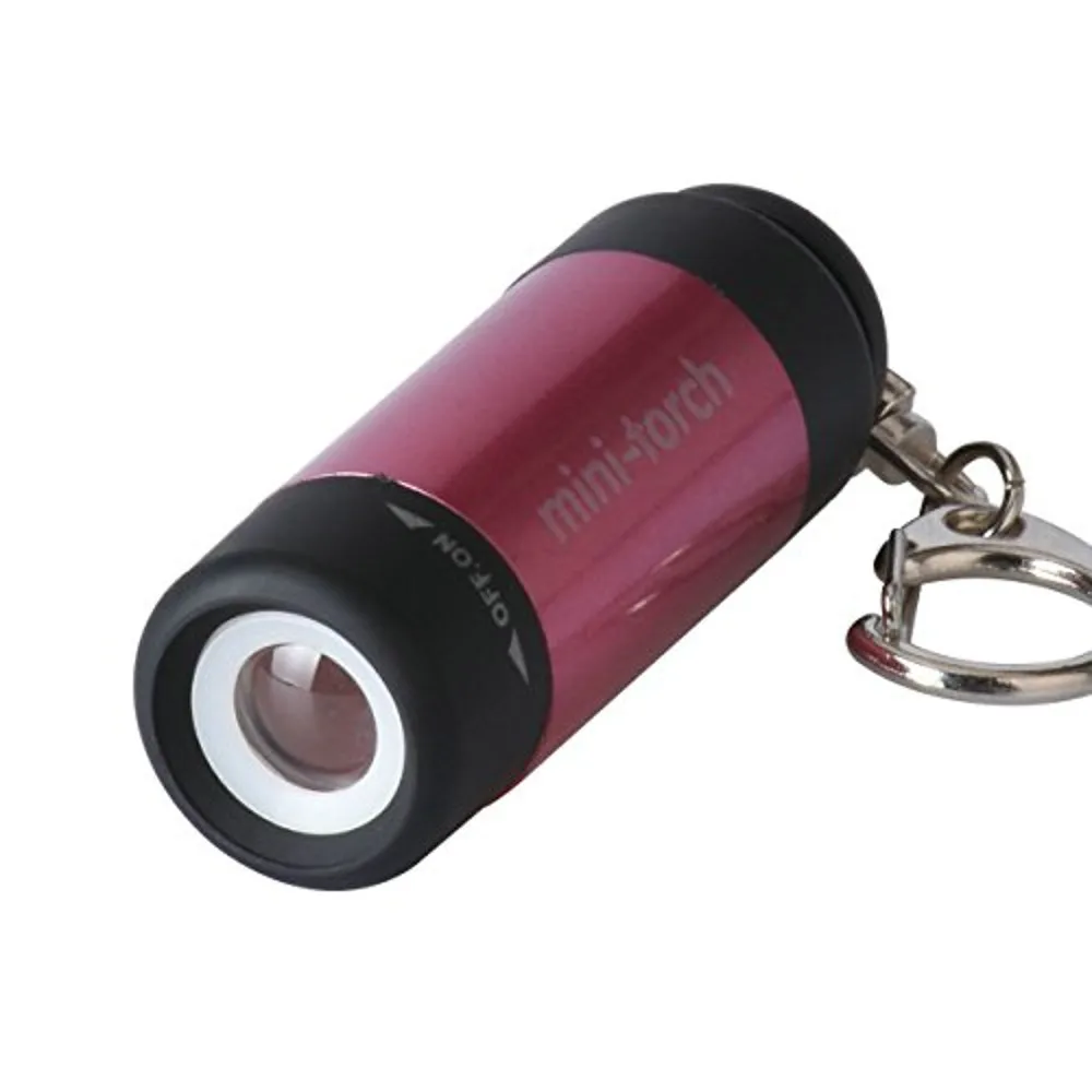 Red Светодиодный фонарик SKYWOLFEYE портативный мини-брелок USB Перезаряжаемый Карманный фонарик лампа IP67 Водонепроницаемый 9,6 - Испускаемый цвет: Red