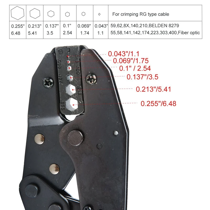 1 компл. Коаксиальный Rf/Bnc обжимные инструменты для Rg58/Rg59/Rg6 с 10 шт. Bnc разъем обжимной разъем Набор