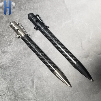 

Bolt Pen Bolt Tactical Attack Pen Carbon Fiber Tungsten Steel Head 304 Stainless Steel Pen Body Full Size EDC Portable Pen