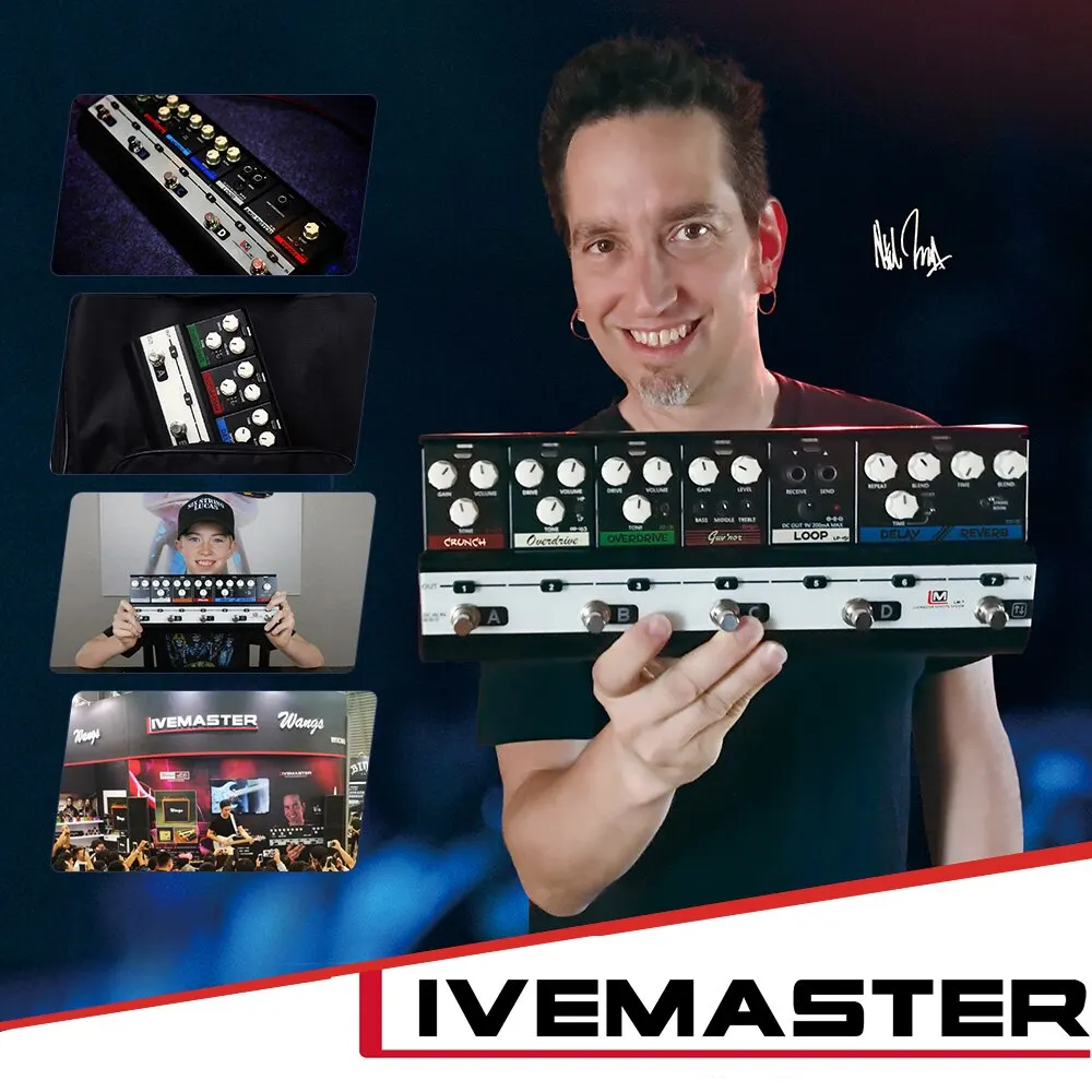 BIYANG серий livemaster LM-4 комплект с 4 гитарными эффектными педалями AD-151 аналоговая задержка