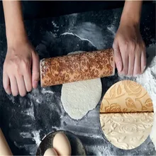 35*5 см Рождество тиснение Скалка выпечки печенье лапша печенье, фондан, пирог тесто гравировкой ролик олень; Снежинка