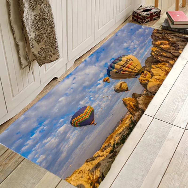 Creative 3D Printing Landscape Hallway Carpets and Rugs for Bedroom Living Room Carpet Kitchen Bathroom Anti-Slip Floor Mats