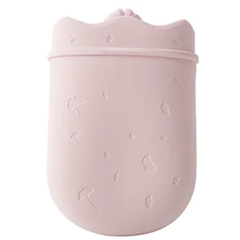 

Microwave Heating Bottle Environmental Silicone Transparent Hot Water Bag with Knit Cover, Hot & Cold Therapies - Gift for Birth