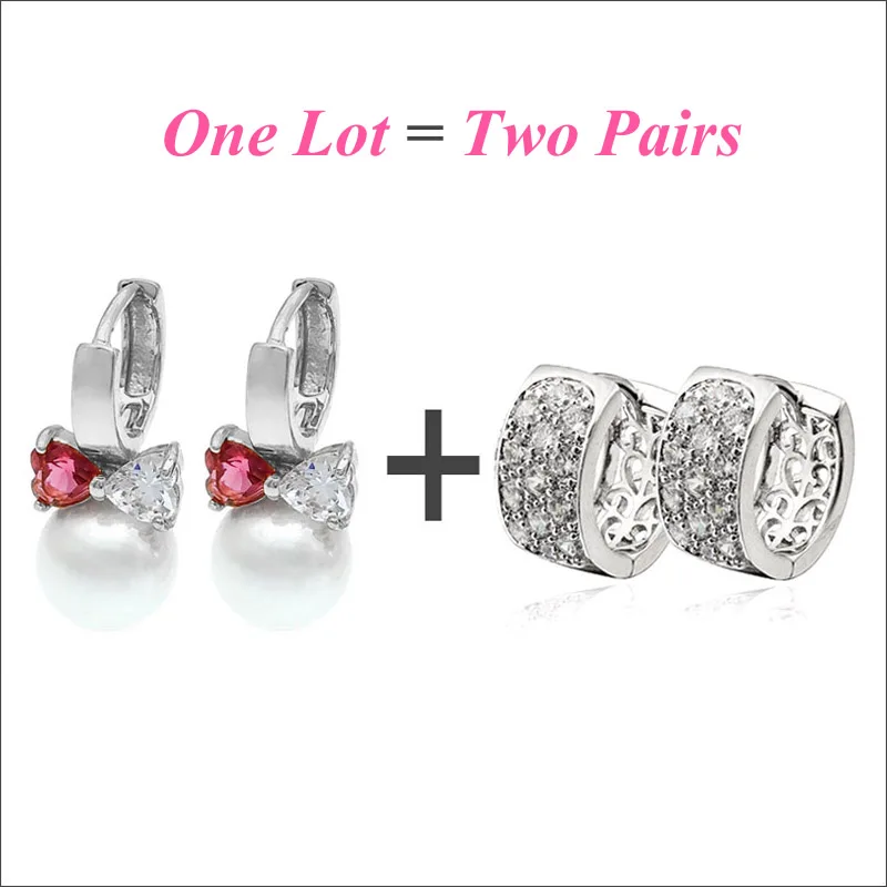 2 пар/лот серьги с натуральным культивированным жемчугом маленький обруч для