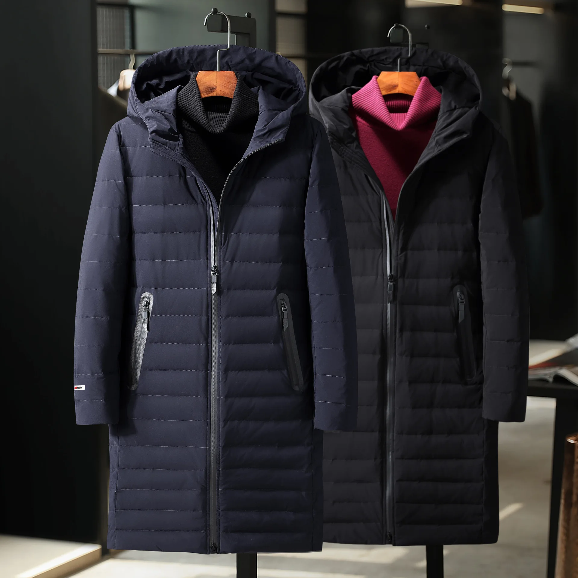 Customizable MEN'S down Jacket New Style Men's Long High-End Korean-style Slim Fit Outdoor Casual down Jacket Fashion