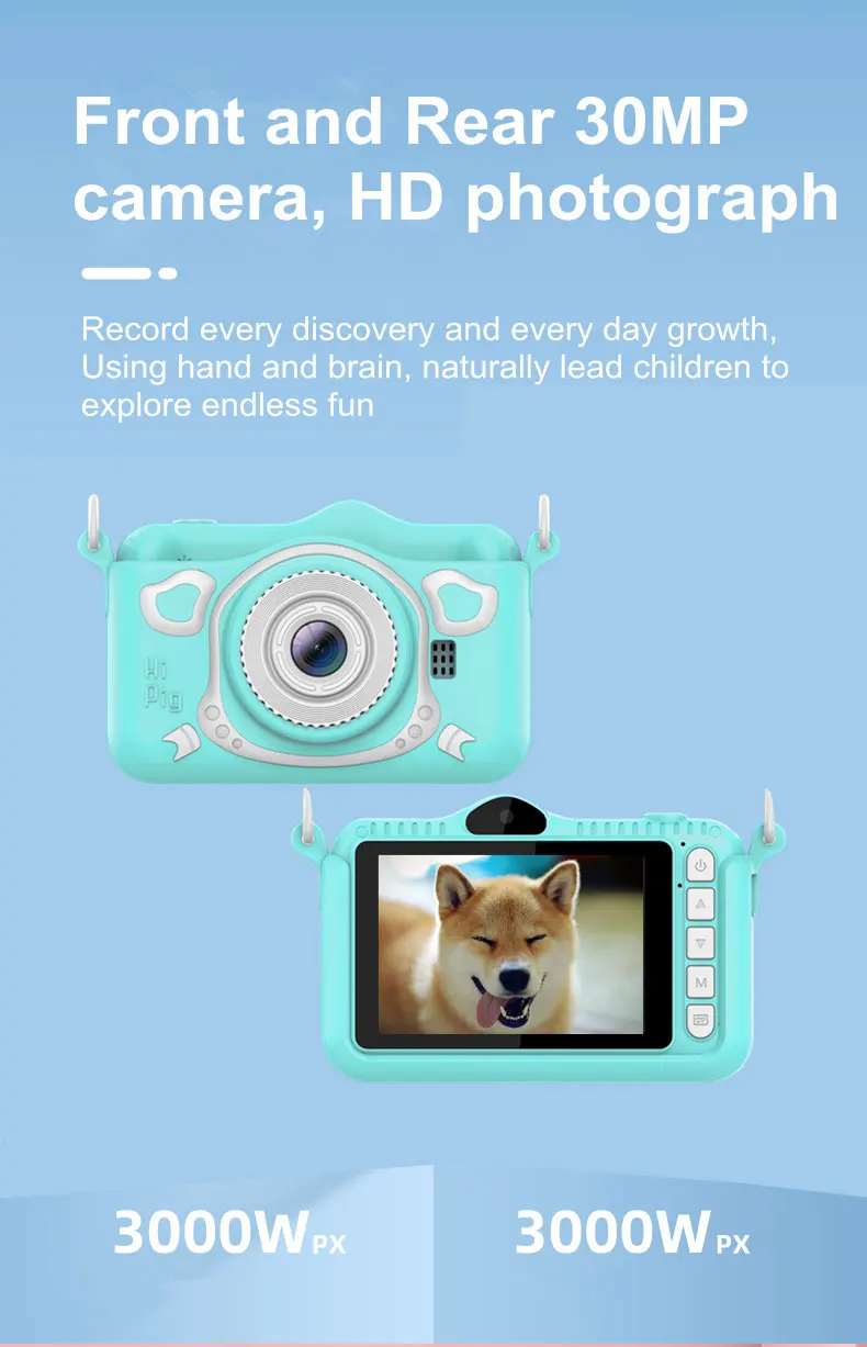 Children's Digital Camera 3.5 inch HD Screen Front And Rear Dual Camera Kids Photo Video Toy Camera Birthday Gift For Boys Girls