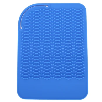 

Silicone Hair Straightener Heat Resistant Cover Wrap Travel Hair Non-Slip Hair Curler Rectangular Silicone Heat Insulation Pad