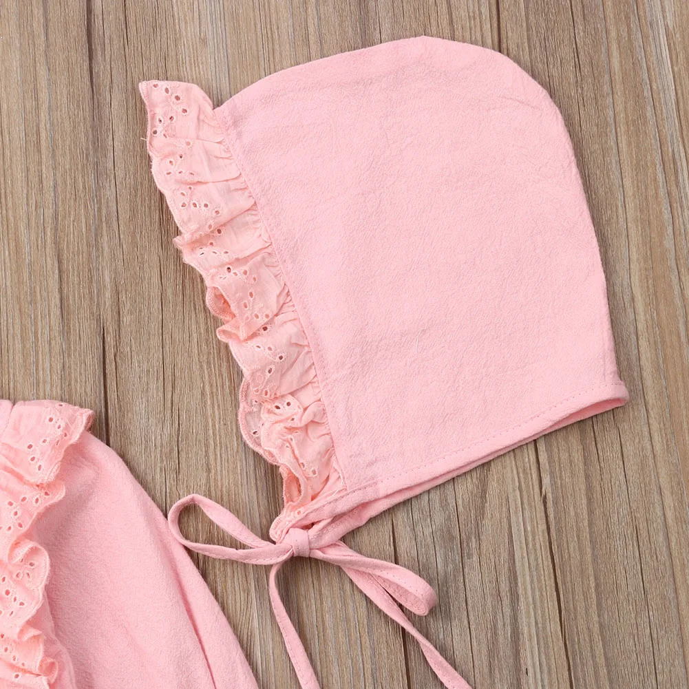 Emmababy комплект из 2 предметов для новорожденных девочек; милый кружевной комбинезон в стиле пэчворк с оборками; комбинезон; одежда с шапочкой; пляжный костюм