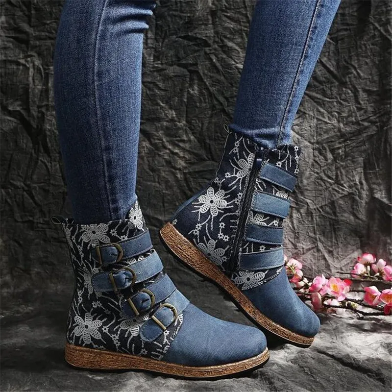 Large size high heel riding boots women 2020 new embroidered women's boots flat bottom fashion knight boots women's shoes