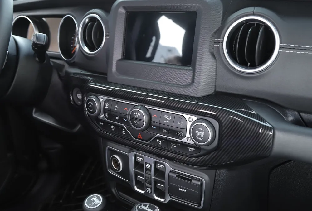Салонные молдинги Sansour для Jeep JL, автомобильная панель кондиционера для Jeep Wrangler JL, автомобильные аксессуары