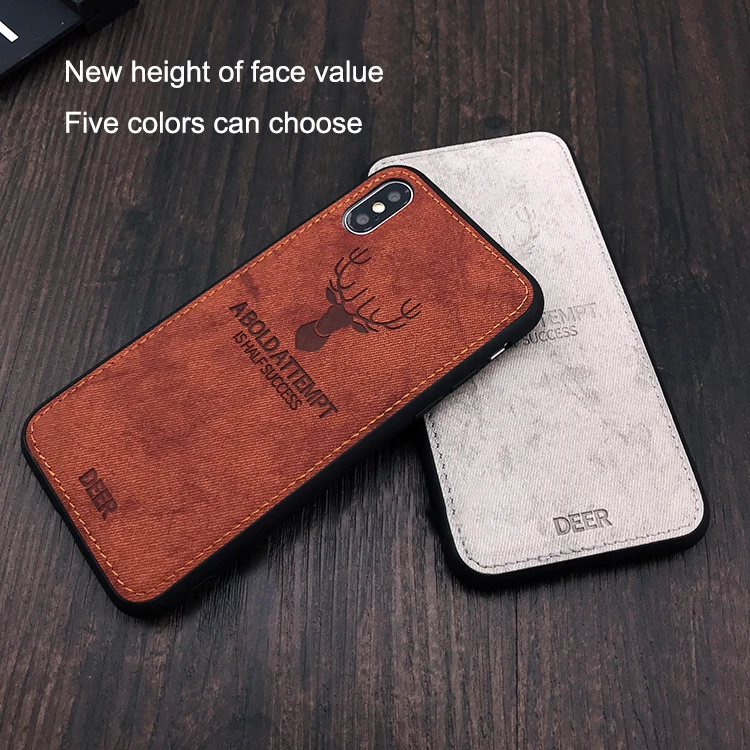 Роскошная текстура ткани оленя для Iphone X XR XS Max 7 8 6 6S Plus 5s 5SE 5 мягкий силиконовый ударопрочный Матовый ультратонкий чехол