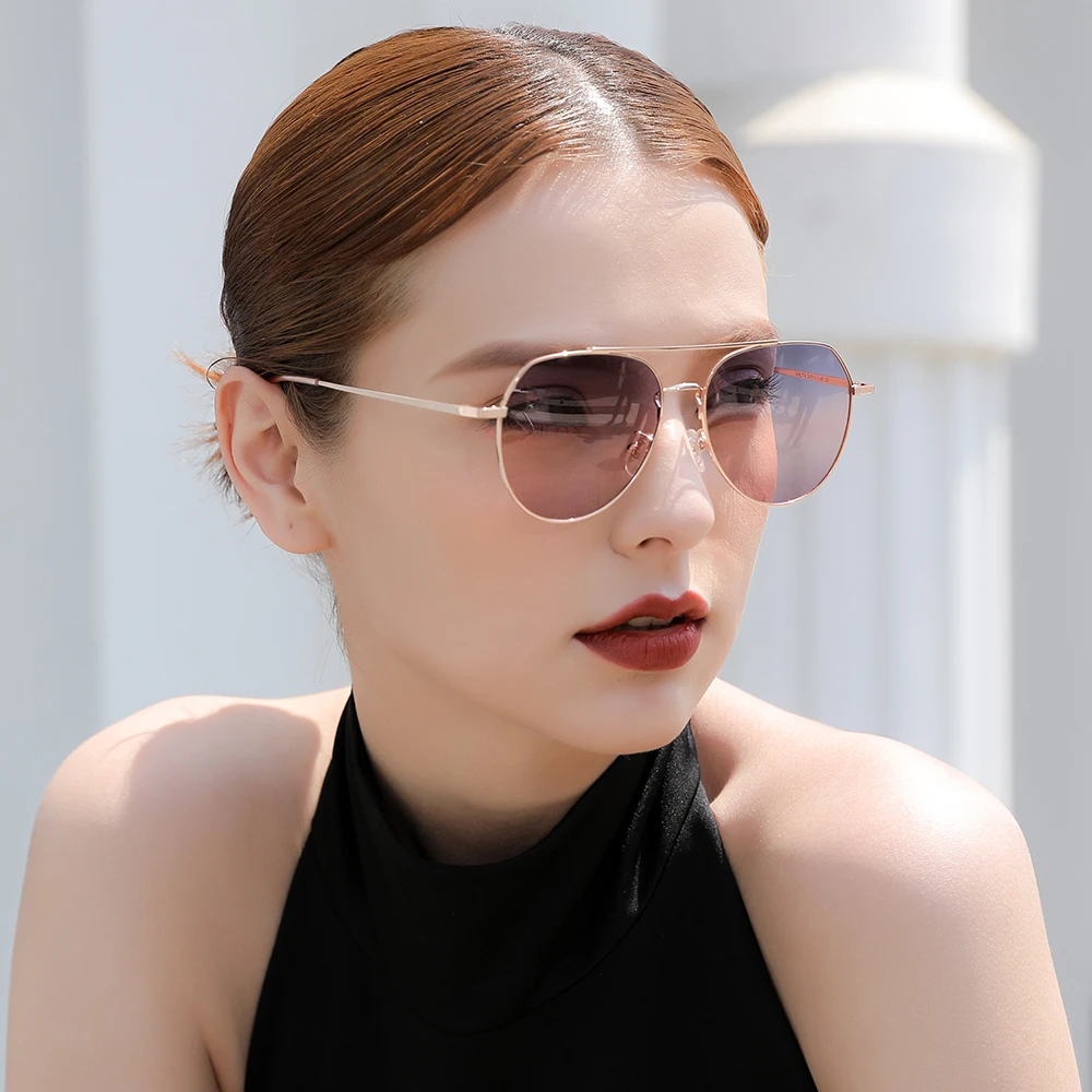 Gafas de sol polarizadas con degradado mujer, lentes de lujo de cristal, diseñador de marca, 90274|Gafas sol para mujer| - AliExpress