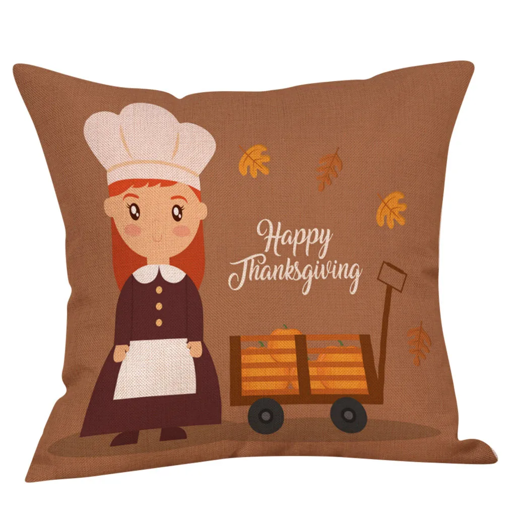 A Наволочка Happy Thanksgivin Throw Наволочка декоративная подушка для дивана чехол для подушки - Цвет: A