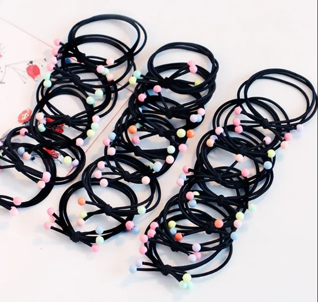 1000pcs/lot DIY Red/Multi Cherry Rubber Bands Three Wire Knot High Elasticity Hair Rings Styling Tools Accessories HA647