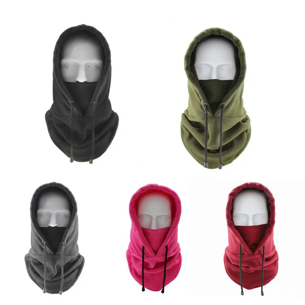 Winter Warm Hooded Hat Thermal Outdoor Hat Balaclava Hat Neck Warm Ski Women Men Sport Face Mask Running Cycling Hiking Scarves