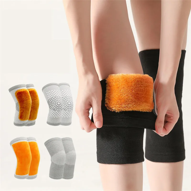 HEALLILY 2 Pair Magnetic Knee Pads Winter Self-heating Knee Brace Sleeve Knee Support Protector for Older 