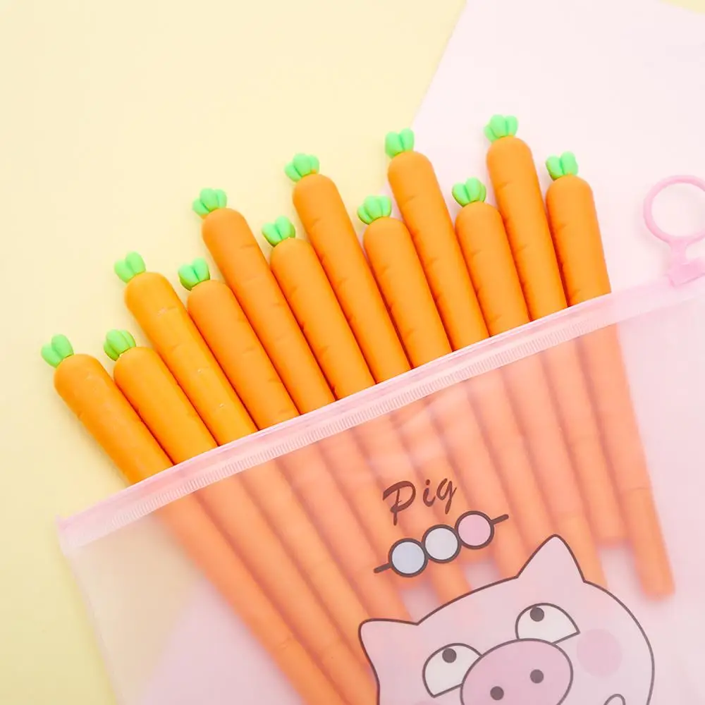 12 шт./компл. креативные Милые Морковь гелевая ручка весело классная забавная