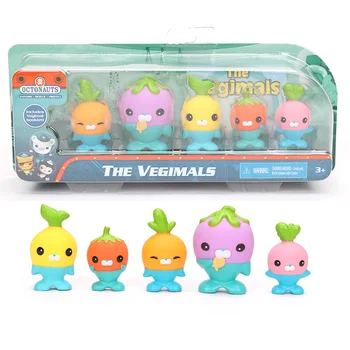 

5pcs/set 4-6cm Octonauts Toys The Vegimals Action Figure Octonauts Accessories Party Supplies Seahorse Starfish Sailfish model