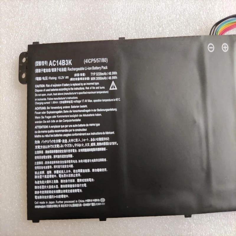 Bateria para Acer Aspire R11 R3131t R5571tg E3-111 E5771g V3371 Chromebook C810 C910 B115 Tf71 Tg71-bm Tg81 Tg83-ba Ac14b3k - Imagem 4