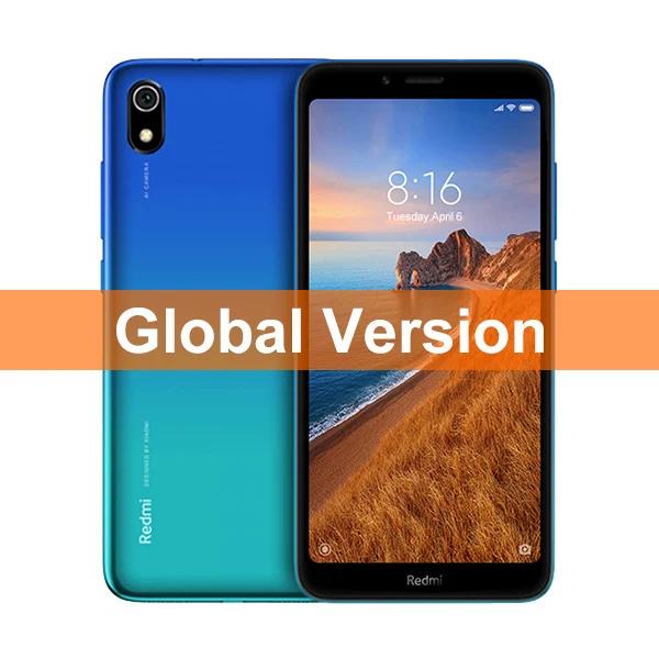 Xiaomi Redmi 7A, глобальная версия, 2 Гб ОЗУ, 32 Гб ПЗУ, Восьмиядерный мобильный телефон Snapdragon 439, полный экран 5,49 дюйма, камера 12 МП, 4000 мАч - Цвет: Blue