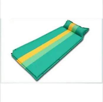 

Outdoor Camping Self Inflatable Air Mat Hiking Sleeping Bed for One Person with pillow Top Quality
