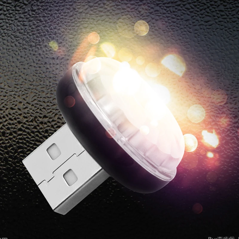 Автомобильный Стайлинг светодиодный USB атмосферный свет DJ RGB Мини Красочный музыкальный звук лампа USB-C телефон ампулы праздничная атмосфера динамическая лампа