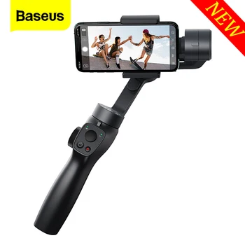 

Baseus Bluetooth Selfie Stick 3-Axis Handheld Gimbal Stabilizer Outdoor Holder w/Focus Pull & Zoom for iPhone Action Camera
