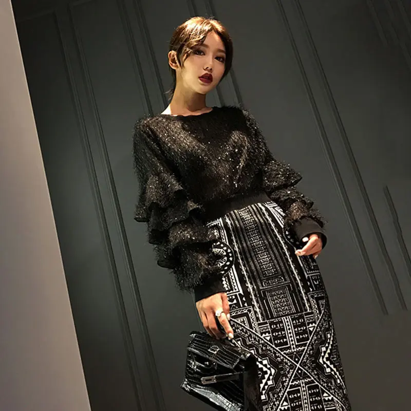XITAO Perspective Tassel футболка Женская корейская мода новая с рюшами круглым вырезом Повседневная кружевная элегантная холодная ветер стиль тройник WQR1306