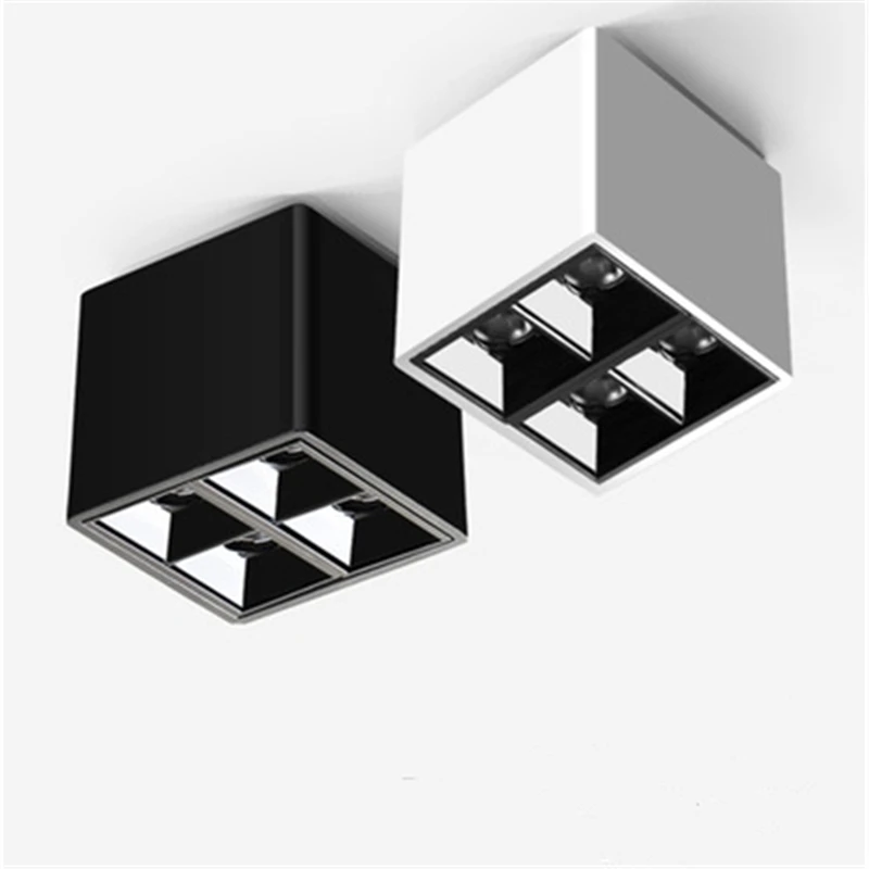 

Led Square Grid Light Ceiling Light Living Room Clothing Shop Lamp Free Shipping LED Bulbs E27 Modern 3 Years