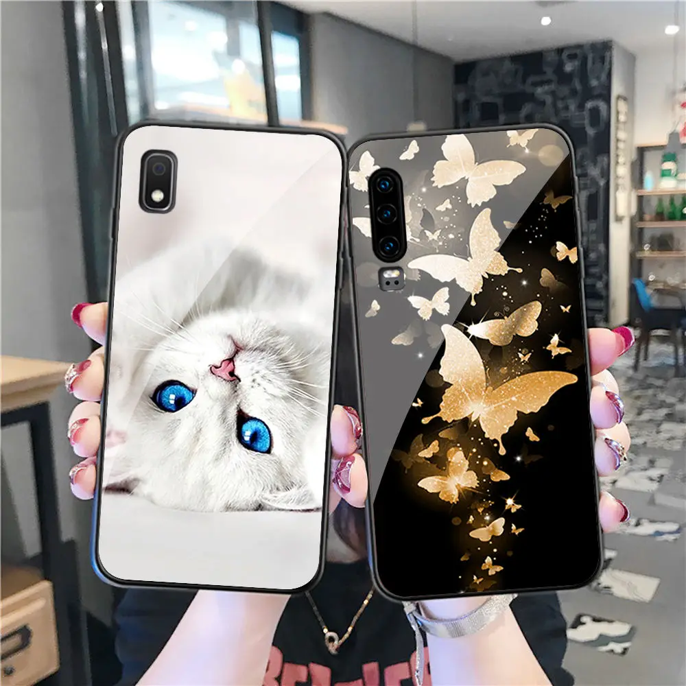 

for Samsung Galaxy J2 Core J3 J4 Plus J5 J2 Prime J6 J7 On6 J2Pro glass Back Cover for Samsung J4 Prime Grand Prime Pro Plus TPU