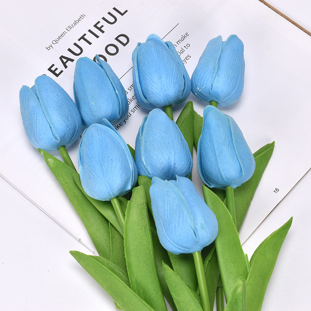 PU Tulip Artificial Flower Real Touch Artificial Bouquet Fake Plants For Wedding Decoration Flowers Home Garden Decor