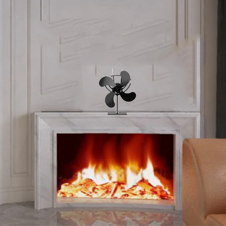 4 Лопастной вентилятор для печи работающий от тепловой энергии дерева/камин